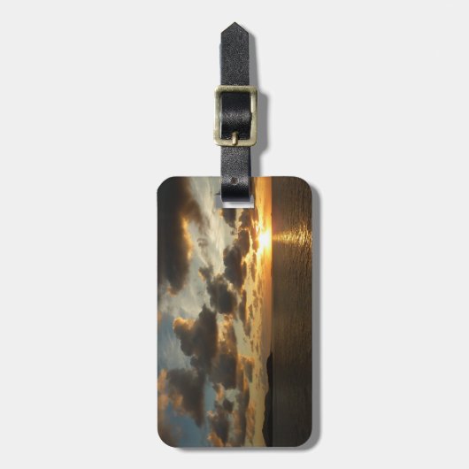 Sunrise op de Amerikaanse Maagdeneilanden in St. T Bagagelabel (Voorkant verticaal)