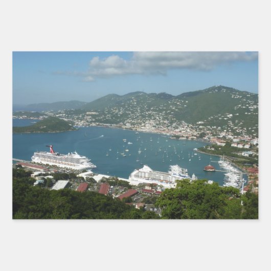 Sunrise op de Amerikaanse Maagdeneilanden in St. T Inpakpapier Vel (Voorkant 2)