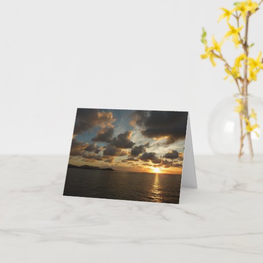 Sunrise op de Amerikaanse Maagdeneilanden in St. T Kaart (Gele Bloem)
