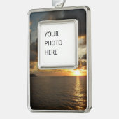 Sunrise op de Amerikaanse Maagdeneilanden in St. T Verzilverd Omlijst Ornament (Links)