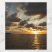 Sunrise op de Amerikaanse Maagdeneilanden in St. T Wijn Etiket (Enkel label)