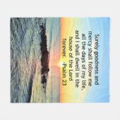 SUNRISE OP DE OCEAN 23RD PSALM FOTO FLEECE DEKEN (Voorkant (Horizontaal))