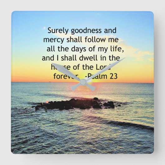 SUNRISE OP DE OCEAN 23RD PSALM FOTO VIERKANTE KLOK (Voorkant)