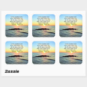 SUNRISE OP DE OCEAN 23RD PSALM FOTO VIERKANTE STICKER (Vel)
