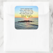 SUNRISE OP DE OCEAN 23RD PSALM FOTO VIERKANTE STICKER (Tas)