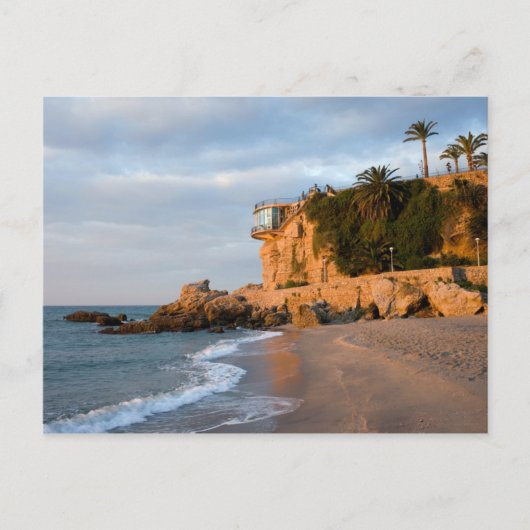 Sunrise op een strand in Nerja Briefkaart (Voorkant)