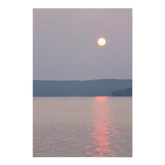 Sunrise op Elk Lake, Michigan Foto Afdruk (Voorkant)