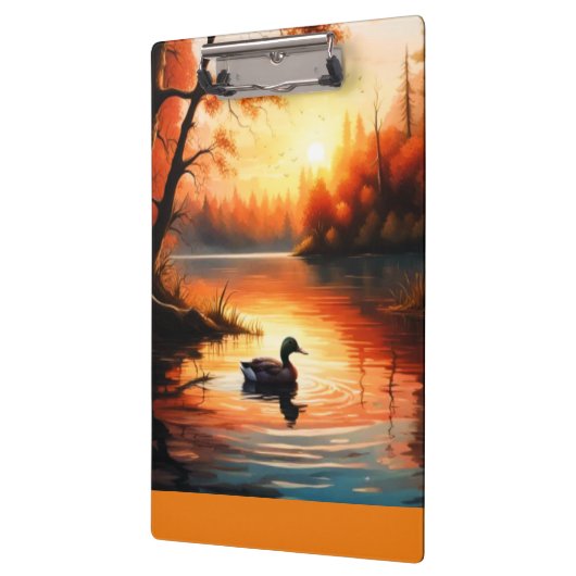 Sunrise op het meer klembord (Links)