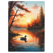 Sunrise op het meer klembord (Achterkant)