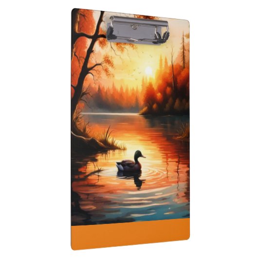 Sunrise op het meer klembord (Rechts)