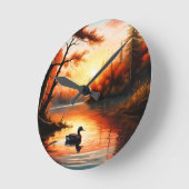 Sunrise op het meer ronde klok (Hoek)