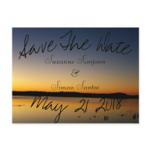 Sunrise op het meer Save The Date