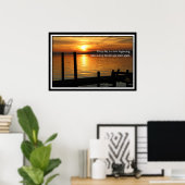 Sunrise op het Poster van het meer (Thuiskantoor)
