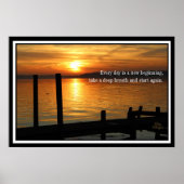 Sunrise op het Poster van het meer (Voorkant)