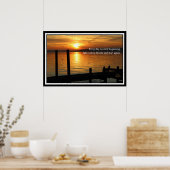 Sunrise op het Poster van het meer (Keuken)