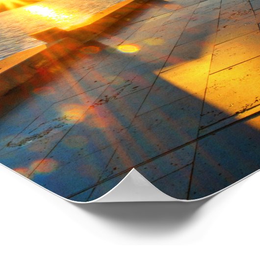 Sunrise op het Poster van het meer (Hoek)