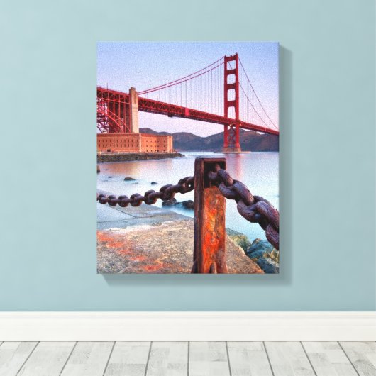 Sunrise op het punt van de Fort Canvas Afdruk (Insitu (Houten vloer))