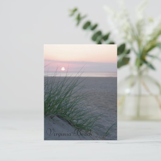 Sunrise op het strand briefkaart (Staand voorkant)