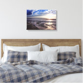 Sunrise op het strand canvas afdruk (Insitu (Slaapkamer))