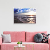 Sunrise op het strand canvas afdruk (Insitu (Woonkamer))