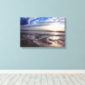 Sunrise op het strand canvas afdruk (Insitu (Houten vloer))