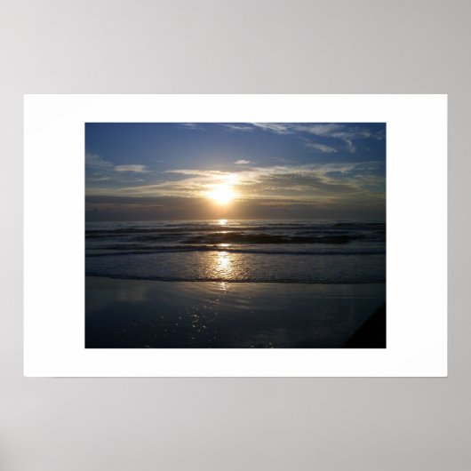 Sunrise op het strand poster (Voorkant)