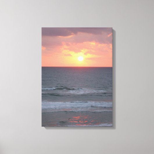 Sunrise op het strand Wrapped Canvas Afdruk (Voorkant)