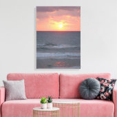 Sunrise op het strand Wrapped Canvas Afdruk (Insitu (Woonkamer))