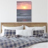 Sunrise op het strand Wrapped Canvas Afdruk (Insitu (Slaapkamer))