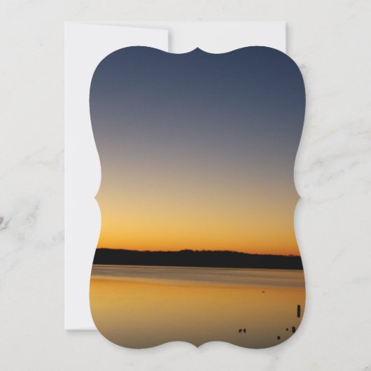 Sunrise op het Vrijgezellenfeest van het meer Kaart (Achterkant)