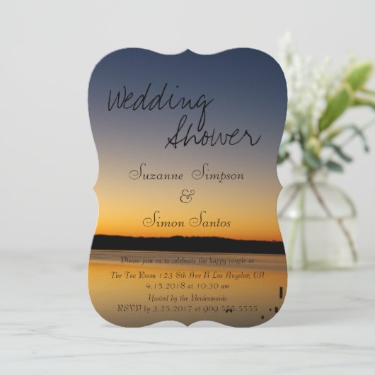 Sunrise op het Vrijgezellenfeest van het meer Kaart (Staand voorkant)