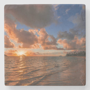 Sunrise op Mokulua Island Stenen Onderzetter