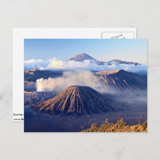 Sunrise op Mount Bromo, Java, Indonesië Briefkaart (Voorkant / Achterkant)