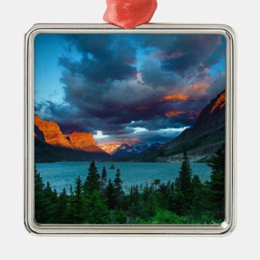 SunRise op St. Mary Lake Metalen Ornament (Voorkant)
