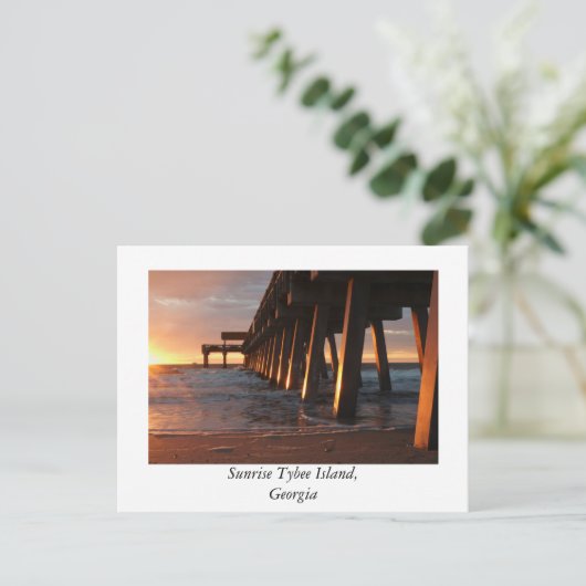 Sunrise op Tybee Island Georgia Briefkaart (Staand voorkant)