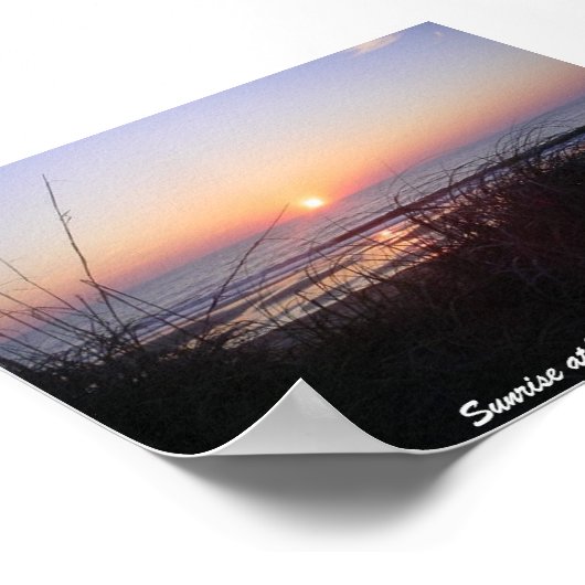 Sunrise op Tybee Island... Poster (Hoek)