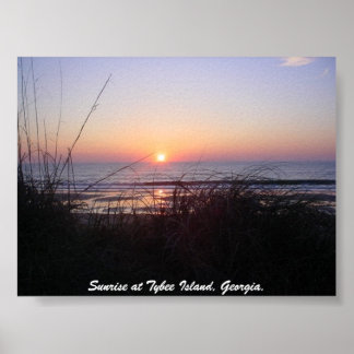 Sunrise op Tybee Island... Poster