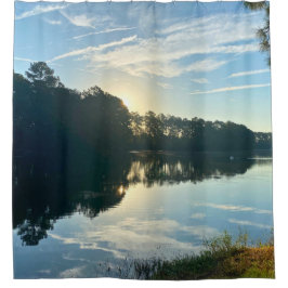 Sunrise Over A Georgia Lake Douchegordijn