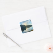 Sunrise Over A Georgia Lake Vierkante Sticker (Envelop)