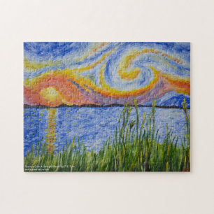 "Sunrise Over A Georgia Marsh" door T.S. Tire Jigz Legpuzzel