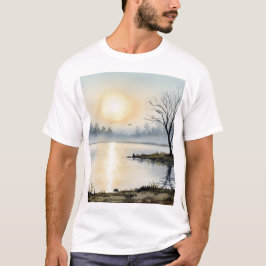 Sunrise over a lake t-shirt