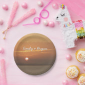 Sunrise over Aruba I Caribbean Seascape Papieren Bordje (Feest)