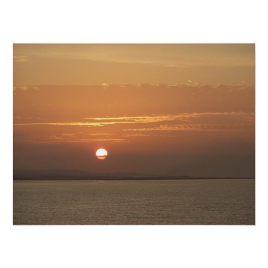Sunrise over Aruba I Caribbean Seascape Poster (Voorkant)
