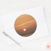 Sunrise over Aruba I Caribbean Seascape Ronde Sticker (Envelop)