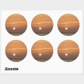 Sunrise over Aruba I Caribbean Seascape Ronde Sticker (Vel)