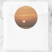 Sunrise over Aruba I Caribbean Seascape Ronde Sticker (Tas)