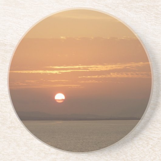 Sunrise over Aruba I Caribbean Seascape Zandsteen Onderzetter (Voorkant)