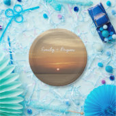 Sunrise over Aruba II Caraïben Seascape Papieren Bordje (Feest)