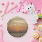 Sunrise over Aruba II Caraïben Seascape Papieren Bordje (Feest)