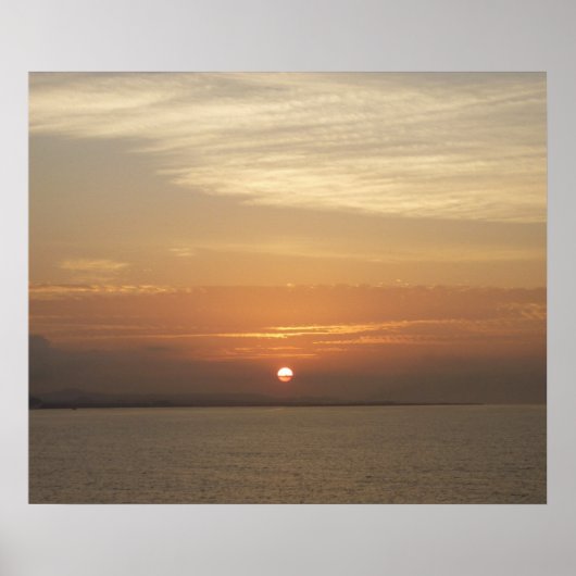 Sunrise over Aruba II Caraïben Seascape Poster (Voorkant)